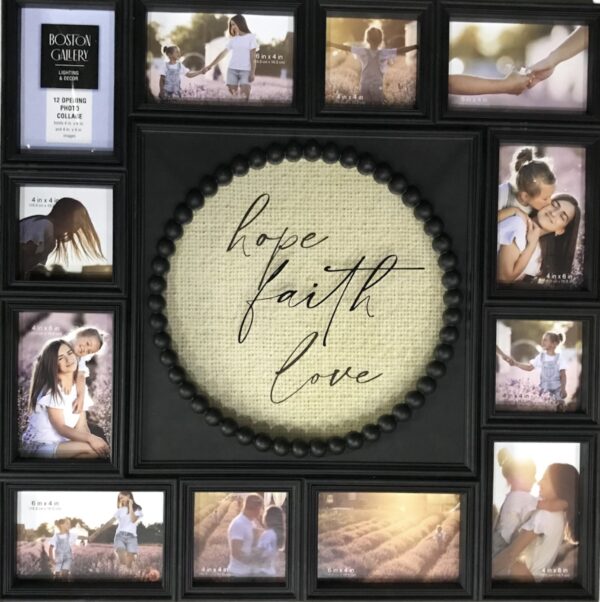 Hometrends 12-OP Linear Hope / Faith & Love Picture Collage Frame - Image 4