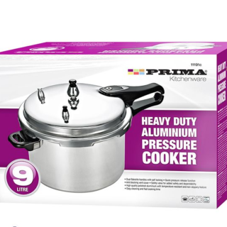 Prima Heavy Duty 9L Aluminum Pressure Cooker