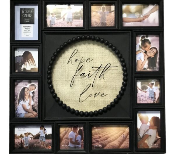 Hometrends 12-OP Linear Hope / Faith & Love Picture Collage Frame