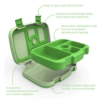 5 Compartment Kid's Lunch Box - Green - Image 4