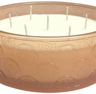 Sea & Sand 40oz Molded Glass Scented Candle (Amber Patchouli)