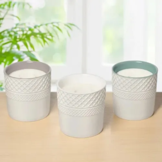 Bellevue Luxury Ceramic Jar Scented Candles, 14oz, 3-pack