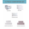 Waterfall Floral Reversible 12-Piece Full Comforter Set - Image 5