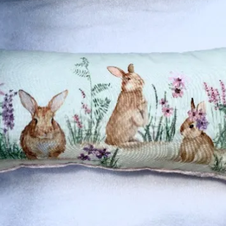 Bunny Boulevard Throw Pillow- 14in X 28in