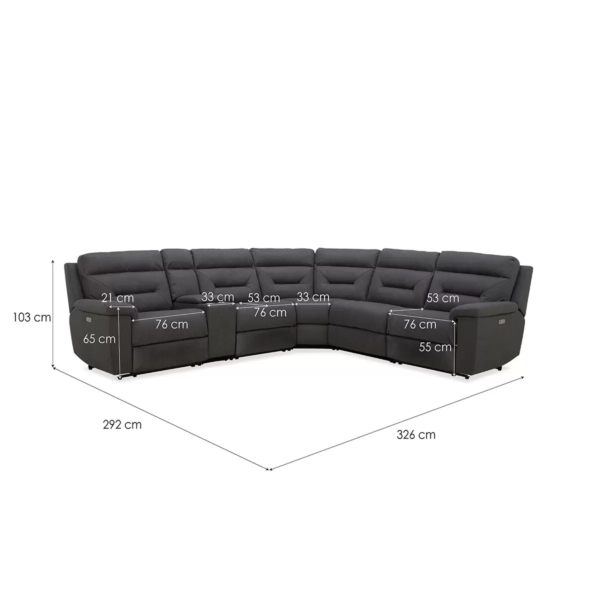 Gilman Creek Fabric Power Reclining Sectional Sofa - Image 2