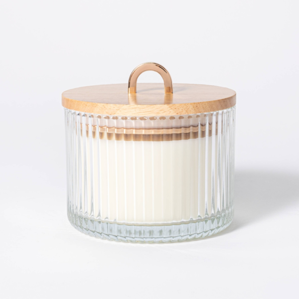 Threshold Masala Rose Wood 3-Wick Scented Candle - Image 2