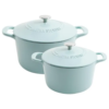 Martha Stewart 4qt & 7qt Enamel Cast Iron Dutch Ovens - Image 3