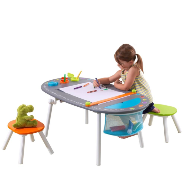 Kidkraft Chalkboard Art Table With Stools For Kids - Image 2