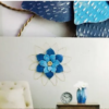 Decorative Metal Wall Flower Sculpture 19in x 19in - Image 2