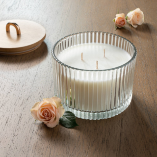 Threshold Masala Rose Wood 3-Wick Scented Candle