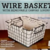 3 Wire Baskets With Removable Canvas Liners - Image 2