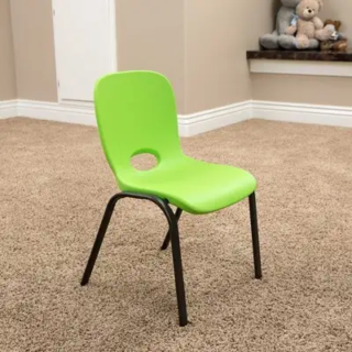 LIFETIME KIDS STACKABLE CHAIR (ESSENTIAL) - LIME GREEN