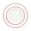 Godinger Bistro Red Rim Porcelain 16pc Dinnerware Set - Image 2