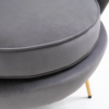 Upholstered Velvet Accent Chair With Metal Legs - Image 4