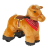6V Stable Buddies Willow Unicorn Plush Ride-On With Light Up Horn - Brown - Image 2