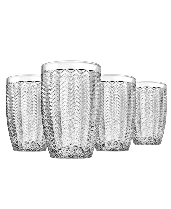 Godinger 4pc Carson Modern Vintage Highball Glasses - 12oz - Image 2