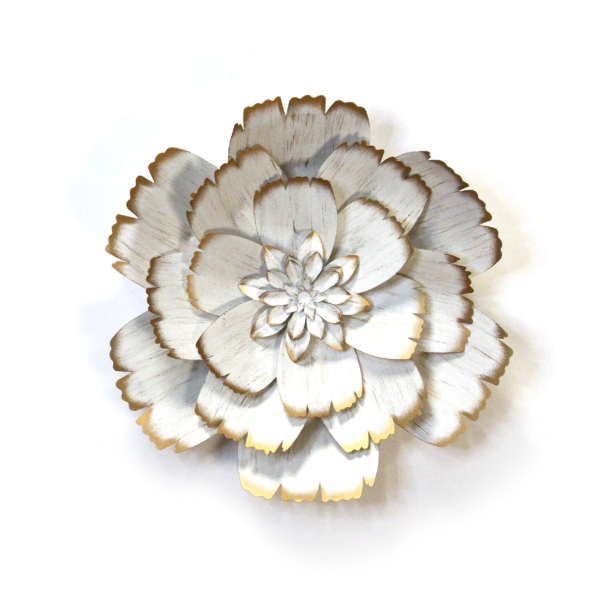 Stratton Home Décor 19-inch Metal Flower Wall Art - Image 3