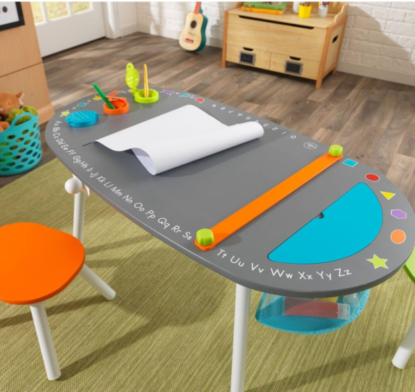 Kidkraft Chalkboard Art Table With Stools For Kids - Image 7