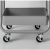 3 Tier Metal Utility Storage Cart - 80.1cm x 45.4cm x 35.4cm - Image 2
