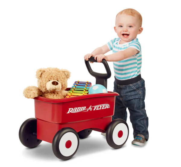 Radio Flyer My 1st 2-in-1 Play Wagon Push Walker For Kids - Image 4