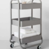 3 Tier Metal Utility Storage Cart - 80.1cm x 45.4cm x 35.4cm - Image 4