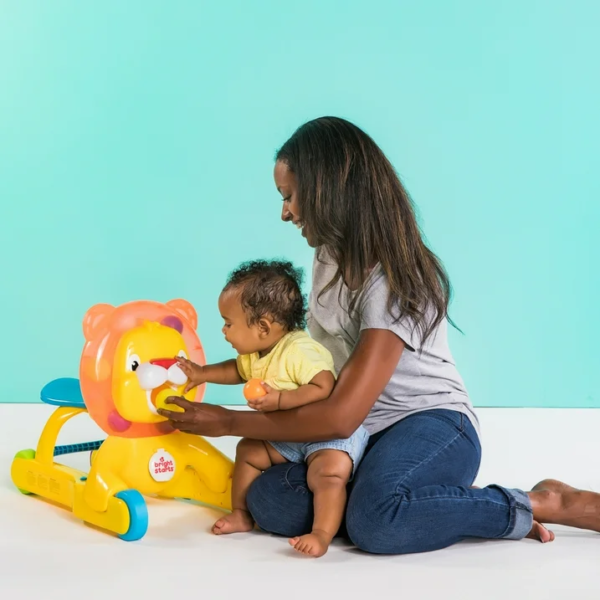 Bright Starts 3-in-1 Step 'N Ride on Lion Push Toy - Image 9