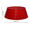 Red Metal Christmas Tree Skirt - 35 Inches (88.9 Cm) - Image 5