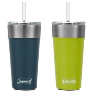 Coleman 20oz Stainless Steel Tumblers 2-Pack (Blue & Green)