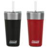 Coleman 20oz Stainless Steel Tumblers 2-Pack (Black & Red)
