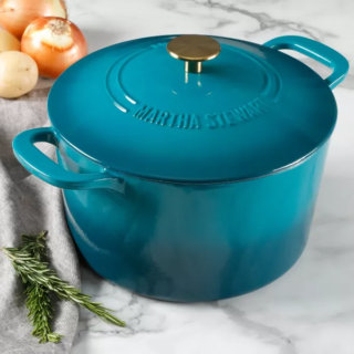 Martha Stewart 7qt Enamel Cast Iron Dutch Oven (Gatwick)