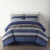 Macy's Harlan Stripes King Comforter Set With Sheets - 8pieces - Blue& Grey - Image 3
