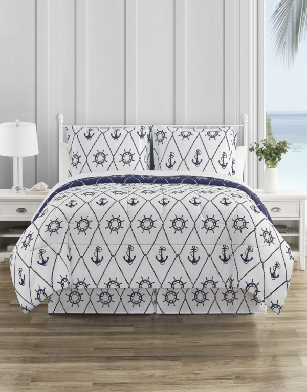 Calking Anchors Away 8-piece Reversible King Comforter Set - Image 3
