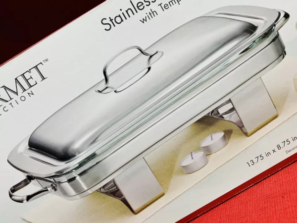 Tramontina Gourmet Stainless Steel Buffet Server With Tempered Glass - Image 3