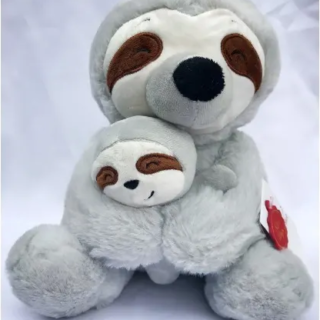 Keel Toys Sloth And Baby Plush Teddy Bear - 25cm