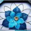 Decorative Metal Wall Flower Sculpture 19in x 19in - Image 5
