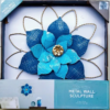 Decorative Metal Wall Flower Sculpture 19in x 19in - Image 6