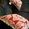 Set Of 2 Embroidered Fringed Vanessa Pillow - 20x20" - Image 4