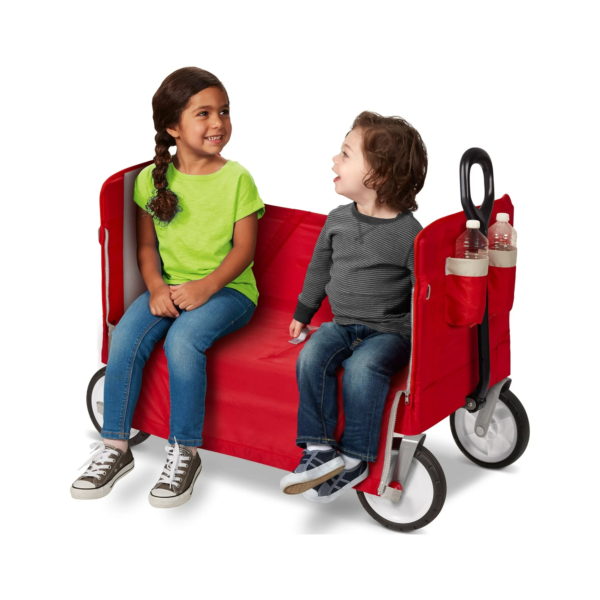 Radio Flyer, 3-in-1 EZ Kids Fold Wagon Padded Seat with Seat Belts - Image 8