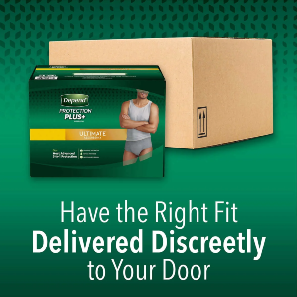 Depend Protection Plus Ultimate Underwear for Men ''Large'' - 84 Count - Image 2