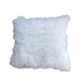 Brentwood 18-inch Mongolian Faux Fur Pillow - White