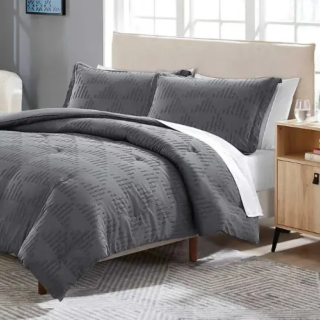 Scott Living Cotton Clipped Jacquard Comforter Set - Queen Comforter - 3-piece