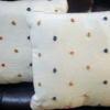 Bella Lux Set Of Two Polka Dot Woven Decorative Throw Pillows 18'' X 18''