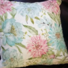 Garden Blossoms Beaded Decorative Throw Pillow, 20" X 20", Multicolor - Image 3