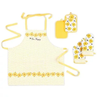 Martha Stewart 5pc Kitchen Set, 2 Mitts, 2 Pot Holders, 1 Apron