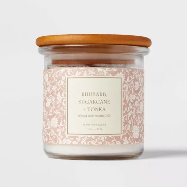 Threshold Rhubarb Sugarcane & Tonka Scented Candle - 11.02oz