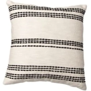 Oeko-tex Brentwood Woven Decorative Pillow - 18 In X 18 In - Black/cream