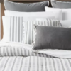 Threshold Reversible Comforter Set - 8 Pieces - - 94 Inches (L) x 108 Inches - White & Gray - Image 3