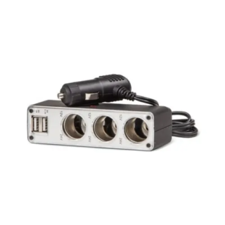 Auto Xs Car Socket Adapter Splitter With Usb Ports