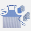 Martha Stewart 5 Piece Kitchen Set, 2 Mitts, 2 Pot Holders, 1 Apron