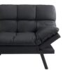 Mainstays Faux Leather Memory Foam Futon Sofa - 72in. X 34in. X 32in - Image 4